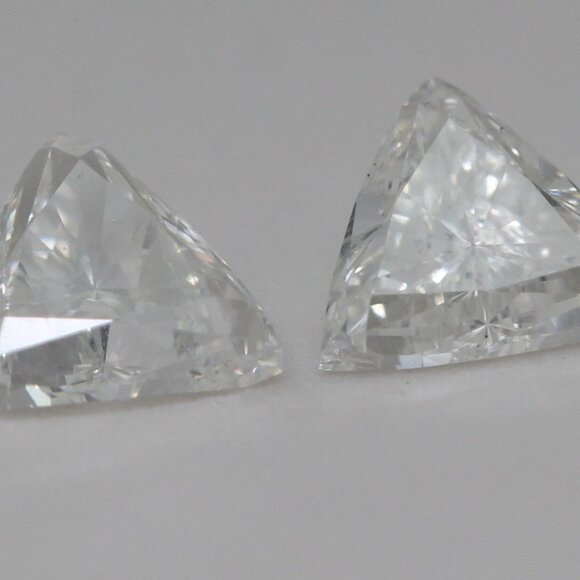 Triangle Natural Mined Diamond Studs 14K Gold (1.8 Ct G Si1) C54100019 - Picture 4 of 6